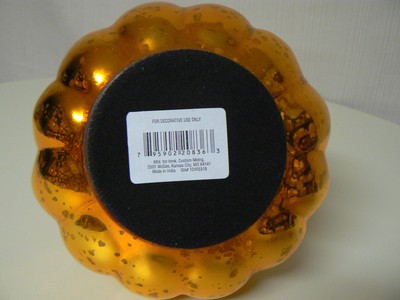 Hallmark Mercury Glass GOURD Gold Color Beautiful Tabletop Seasonal Decor NEW