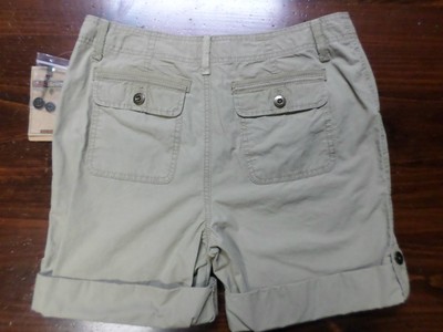 Shorts--Cotton--Khaki--Size 4--Ruff Hewn--Roll-Up Leg--New--$59
