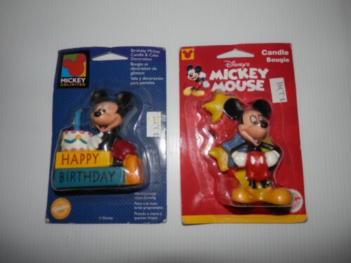 2 Vintage Walt Disney Mickey Mouse Birthday Candles Wilton 1998