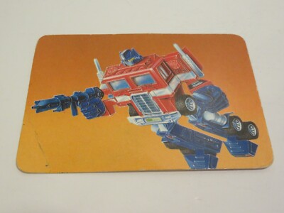 OPTIMUS PRIME #1 TRANSFORMERS MILTON BRADLEY ACTION TRADING CARD