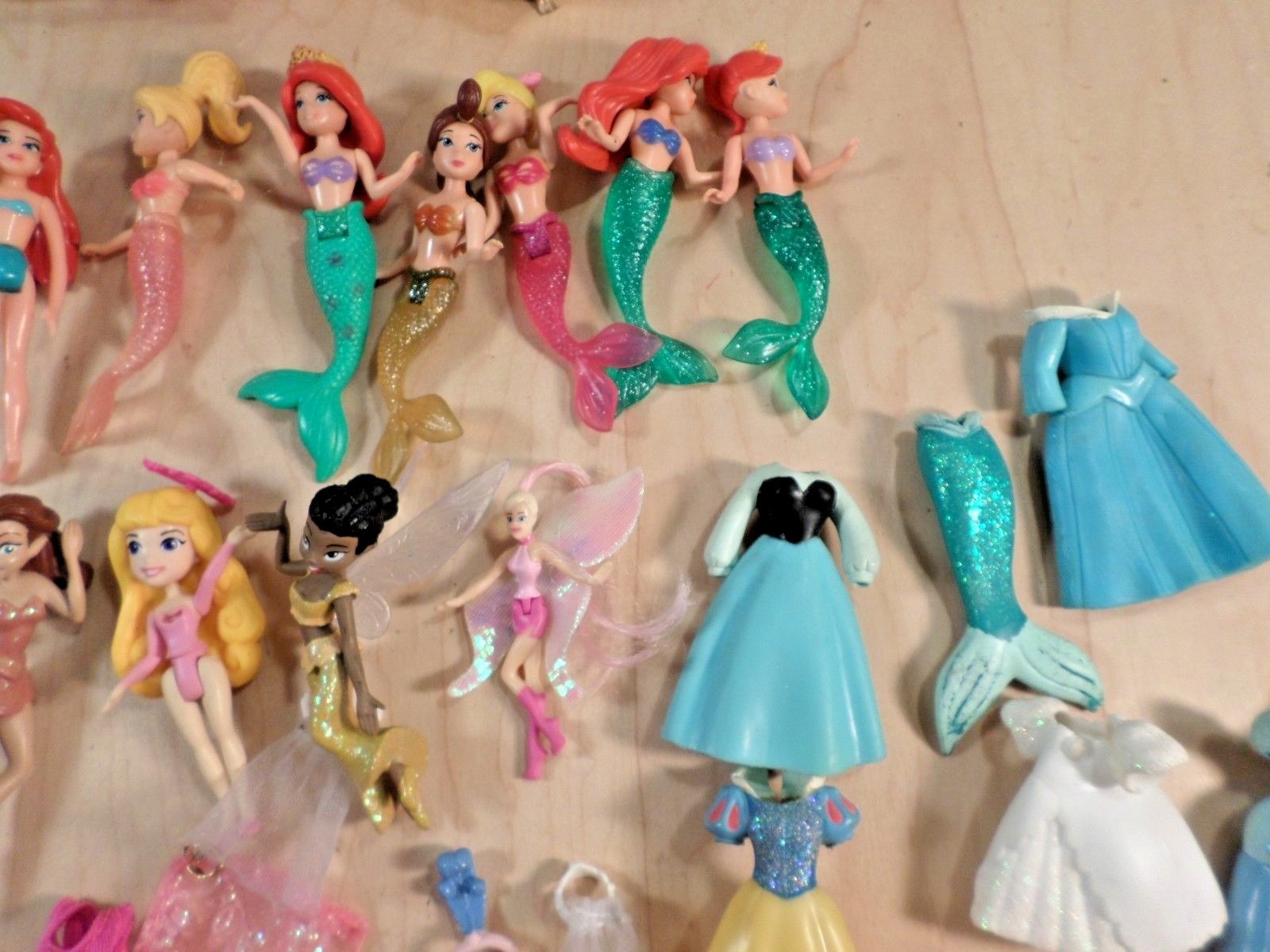 Mattel Disney Princess Polly Pocket Dolls~Tinker Bell~Ariel~Clothes~Carriage~ +
