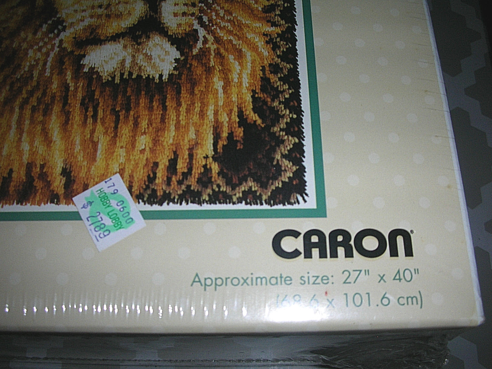 WonderArt Caron Latch Hook Kit LION 27 x 40