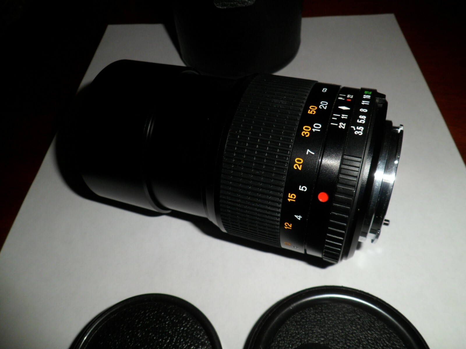 Minolta MD 135 mm f3.5 Celtic Manual Focus Lens With Case