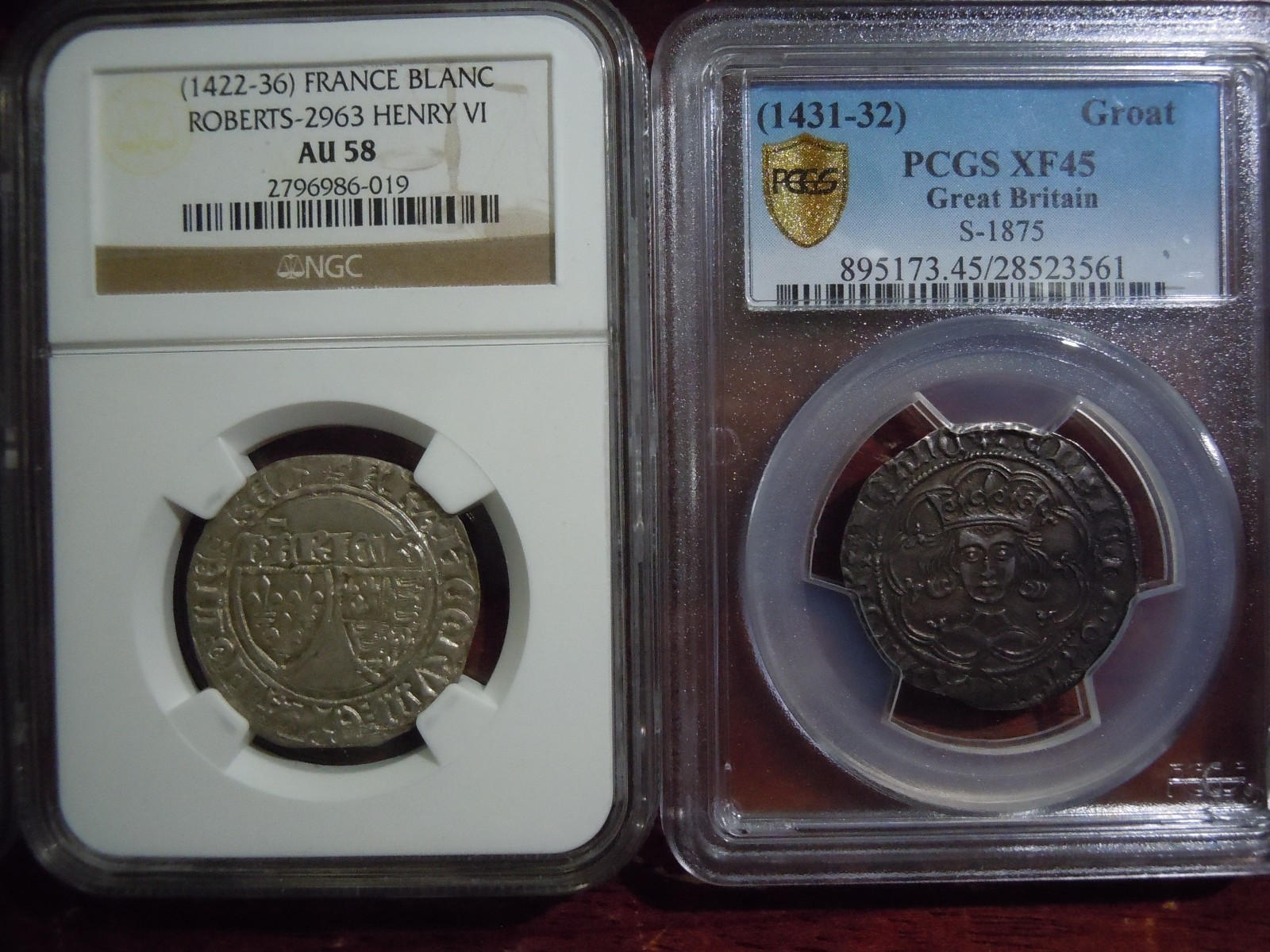 6 NGC/PCGS GRADED MEDIEVAL HAMMERED BRITISH COINS (1357-1553)