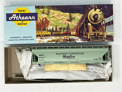 Athearn 349 HO Scale 55' ACF Covered Hopper Novamont Corp Moplen ACFX 55705