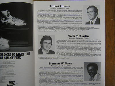 1980  AUBURN/Armstrong State Men's  Basketball  Program (SONNY  SMITH/KEITH TYE)