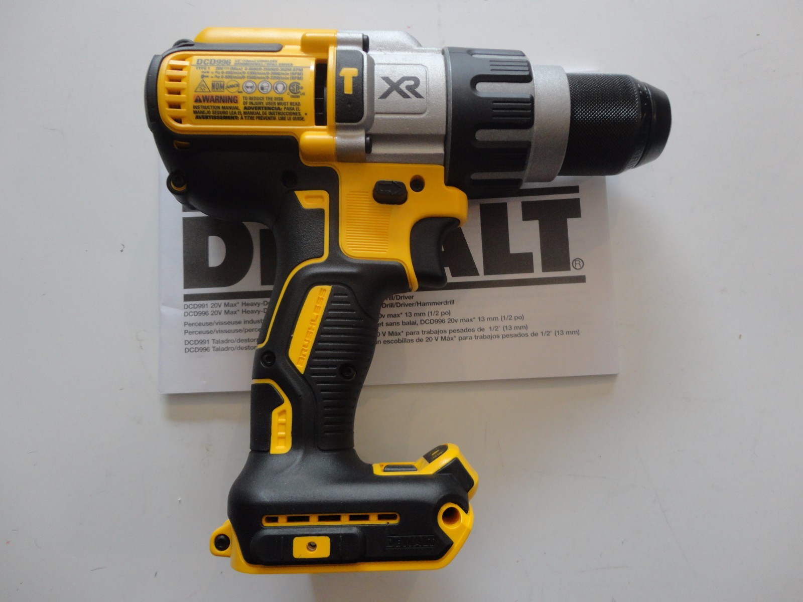 DEWALT DCD996B 20V 20 Volt Lithium Ion Brushless 1/2" Hammer Drill New