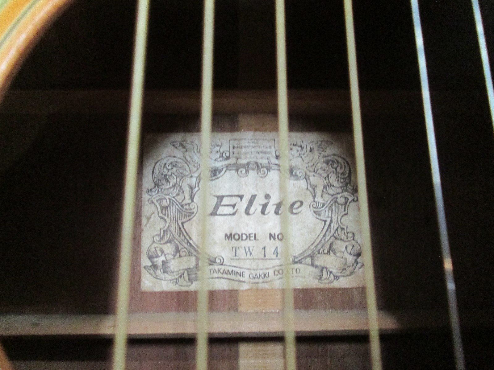 Vintage 1970's Takamine Elite TW14 Acoustic Guitar