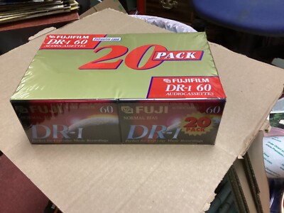 Fuji DR-I 60 Blank Cassette Tapes - 60 Minutes - 20 Pack - Normal Bias - NEW