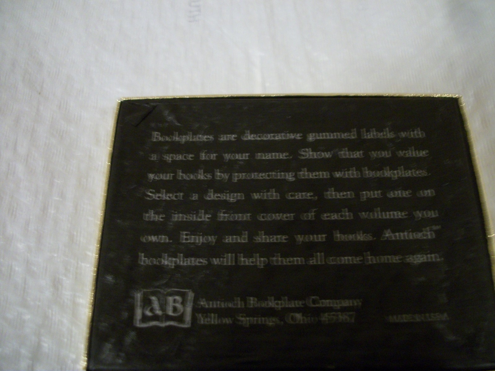 Antioch Bookplates Cats and Mice Open Box of 40 Gummed Labels