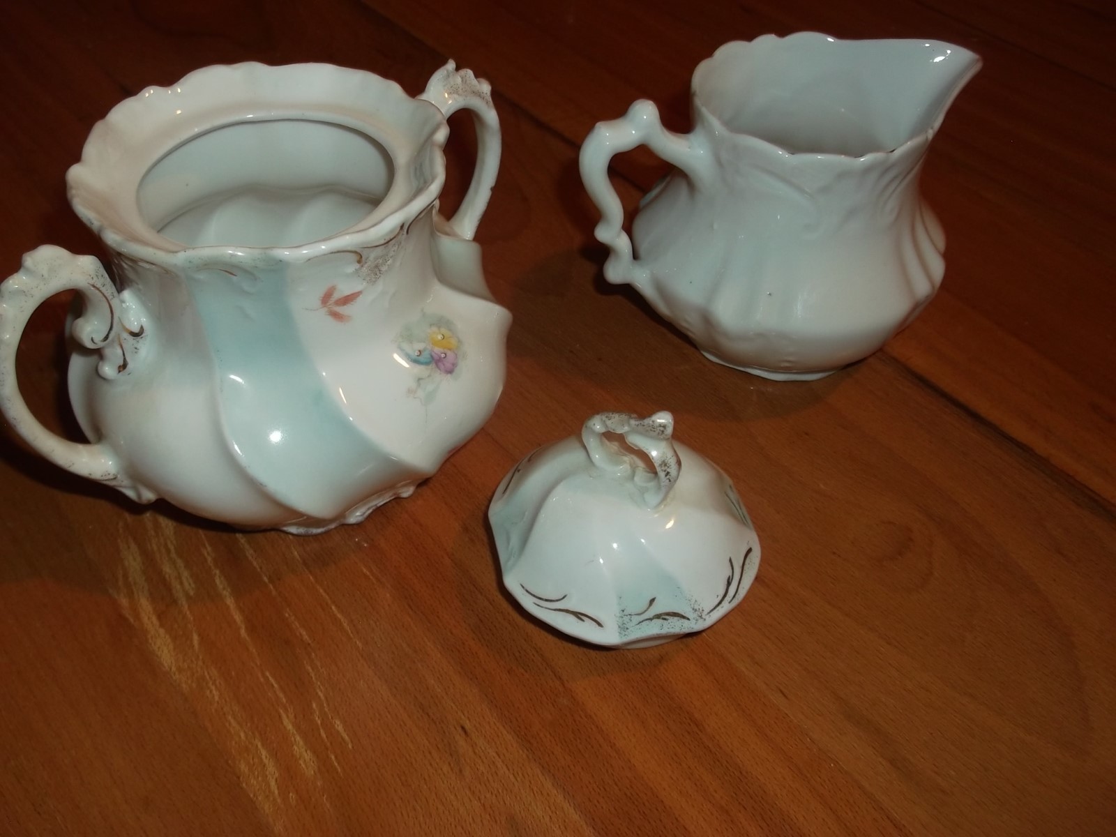 VINTAGE FINE CHINA CREAM PITCHER AND SUGAR BOWL