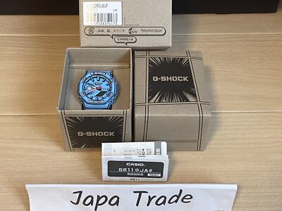 Pre-owned Casio G-shock Manga Theme Ga-2100mng-2ajr Blue Watch Box Jpn