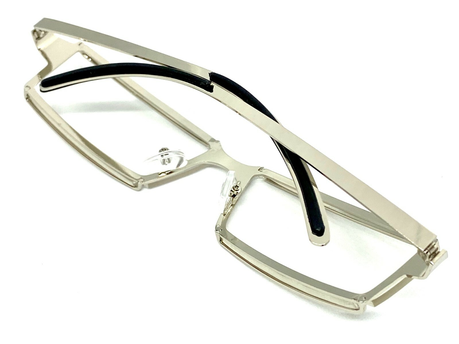 Men Classy Elegant Modern Contemporary Clear Lens Eye Glasses Silver Metal Frame