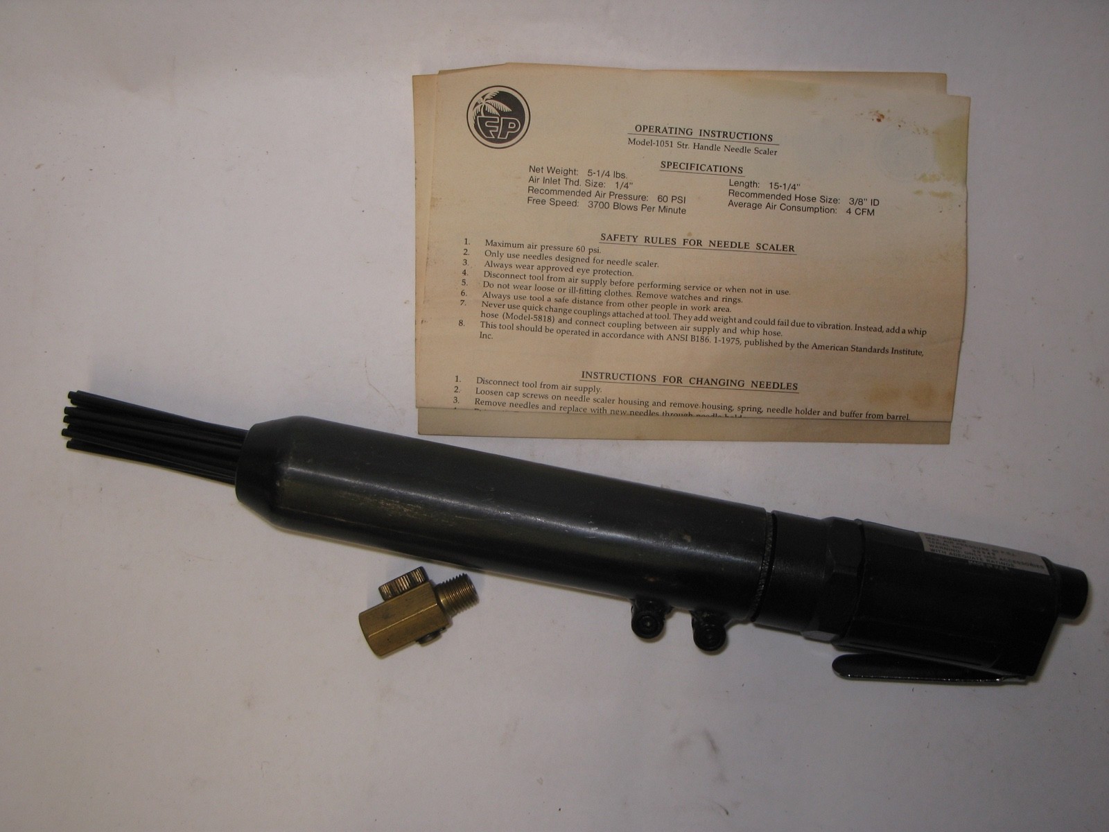 Florida Pneumatic FP-1051 needle scaler (I-3)