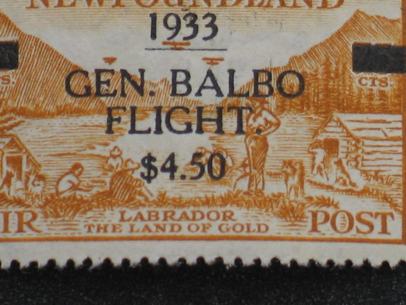 Newfoundland 1933 Air Mail Balbo $4.50 on 75c #C18 MVLH OG