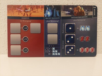 STAR WARS Angriff der Klonkrieger Kosmos Brettspiel: Fähigkeiten Tableaus