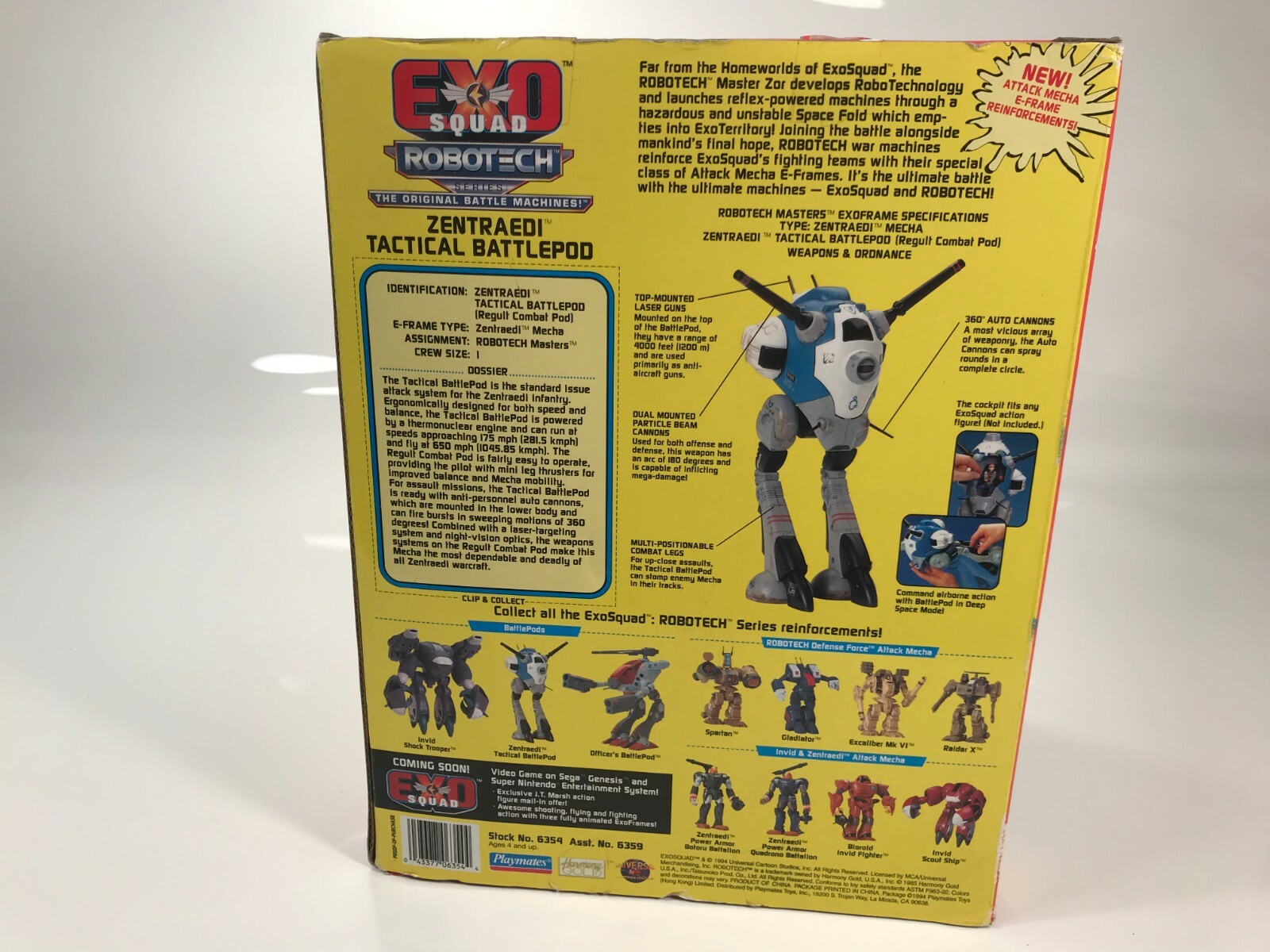 Exo Squad Robotech Series Zentradi Battle Pod BOX ONLY E-Frame