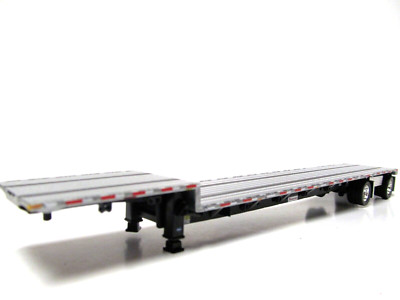 DCP 1/64 SCALE TRANSCRAFT STEP DECK TRAILER SILVER DECK WITH BLACK FRAME