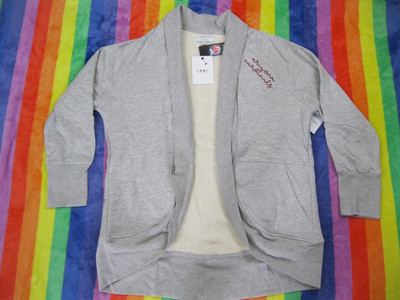 Erin Andrews Wear Arizona Cardinals Cardigan Sweater Women Cacoon Gray NFL XXL