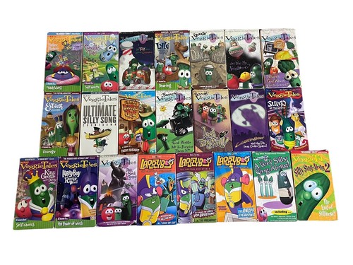 Lot of 22 Vintage Veggie Tales Episodes & Movies on VHS