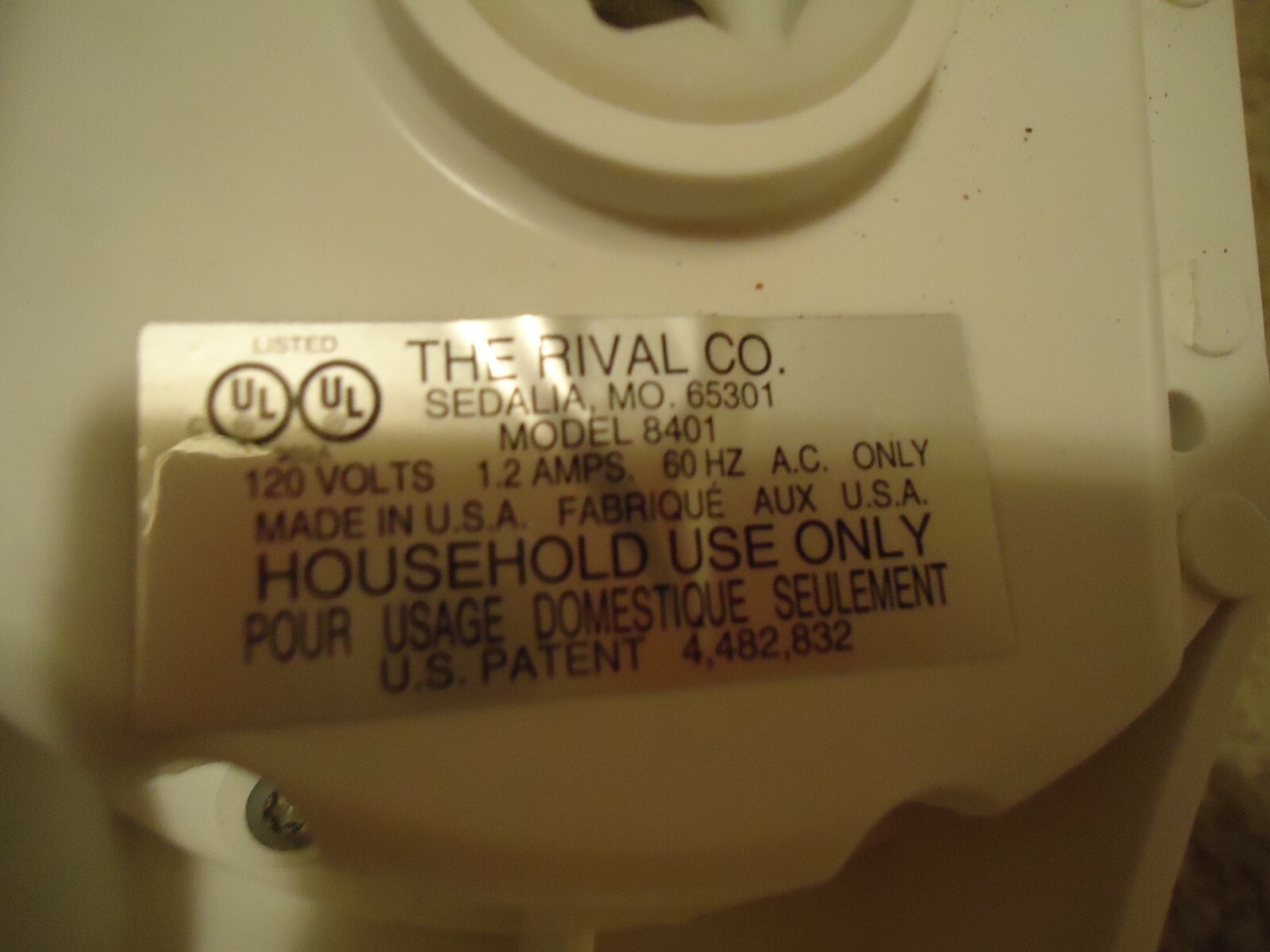 Rival Ice Cream Maker Replacement MOTOR Models 8401