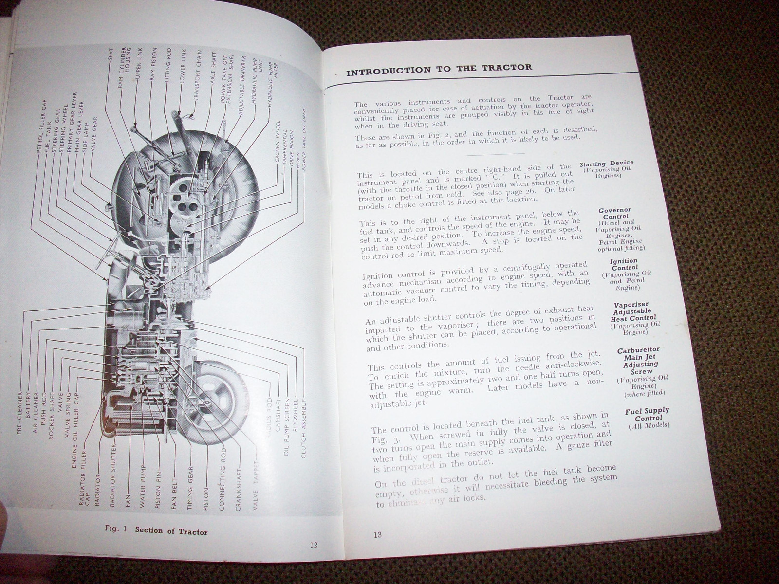 Original 1953 Ford Fordson Major Tractor Operator's Manual Printed in England
