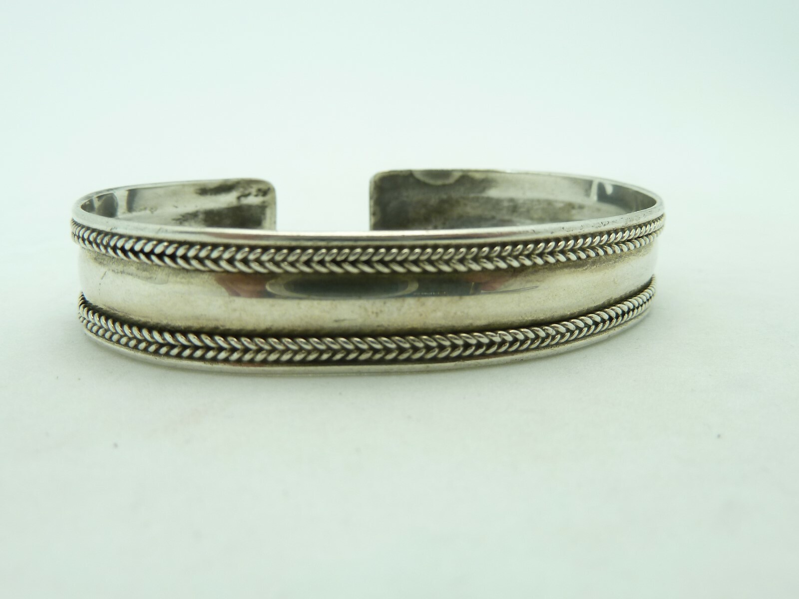 Sterling Silver Bangle with Wire Work | eBay