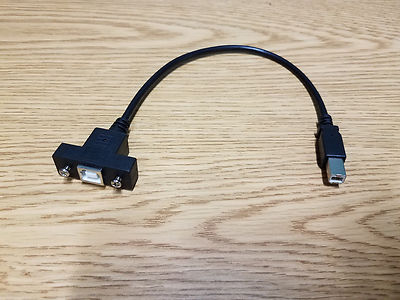 Startech 1 ft Panel Mount USB Cable B to B - F/M  lot of 2