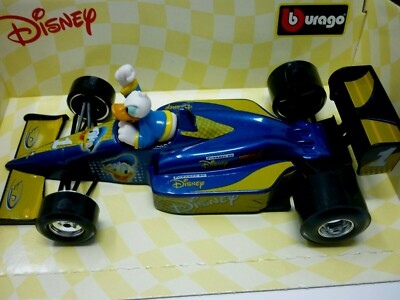 DISNEY DONALD DUCK BURAGO DIECAST FORMULA RACING CAR 1/24 SCALE