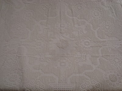 VTG GEORGE WASHINGTON Hobnail BEDSPREAD Chenille Cotton Fringed 94