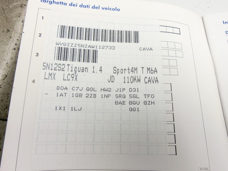 VW Tiguan I 5N 07-11 Serviceheft Betriebsanleitung Anleitung Bordmappe auf Italienisch VW Tiguan I 5N 07-11... Vorschau 6