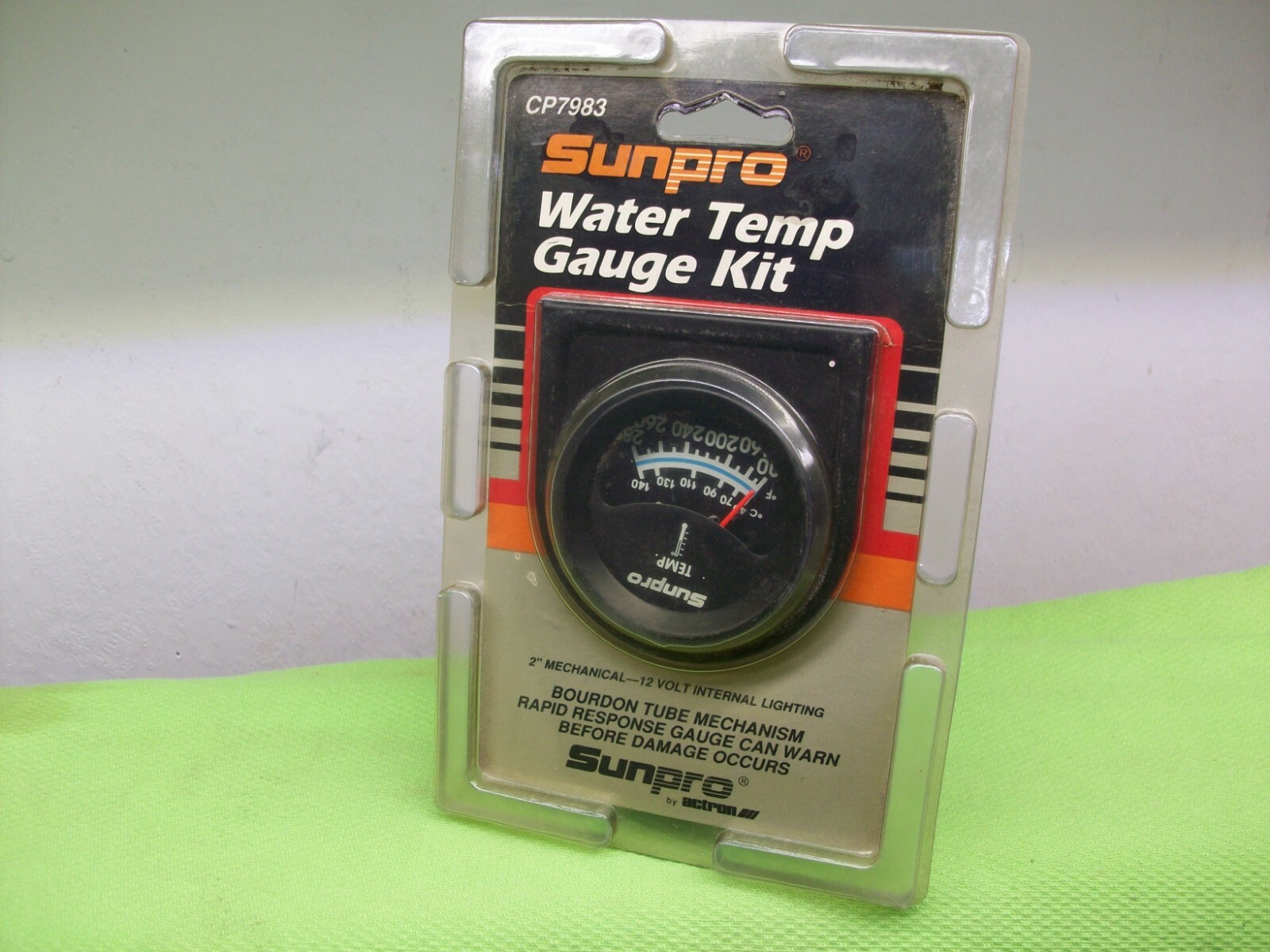 NOS Sunpro Water Temperature Gauge Rat Rod Mopar Ford GM mechanical