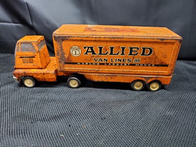 Tonka Allied Van Lines Moving Semi Truck & Trailer Pressed steel 16'' 1973