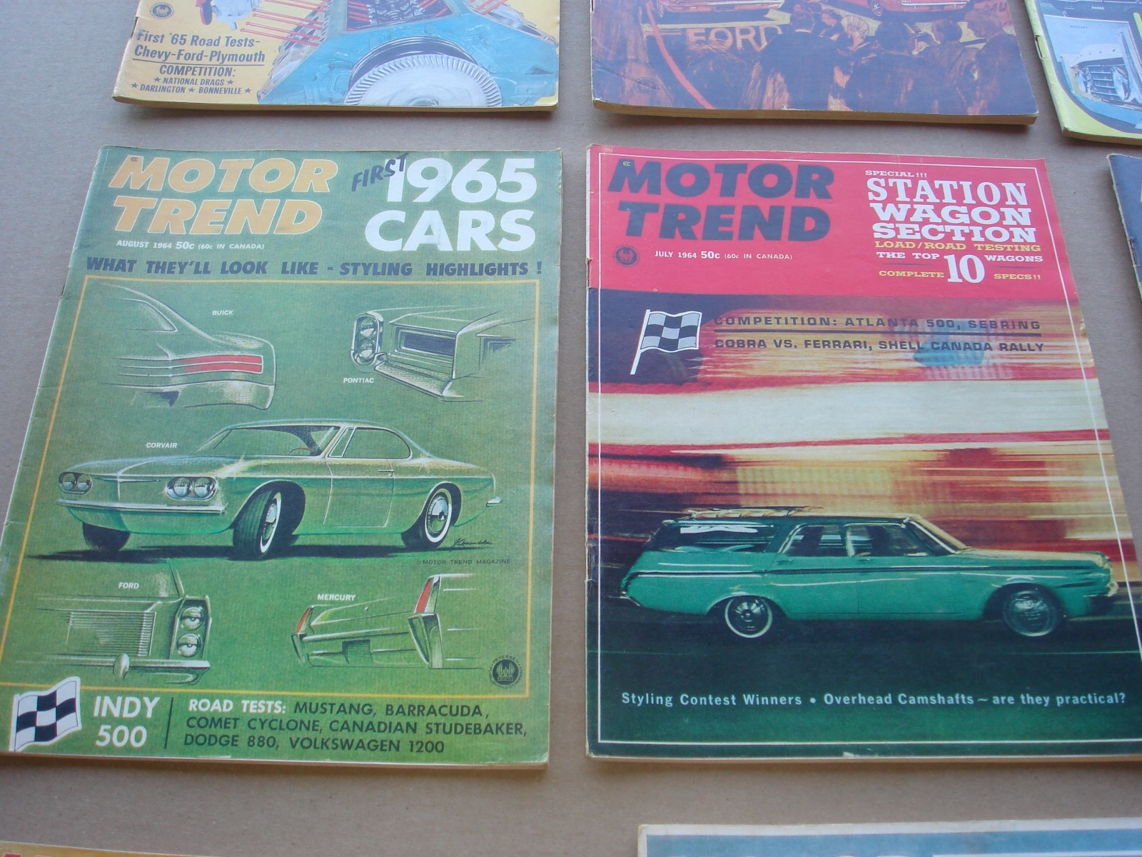 Lot of 12 VINTAGE 1964 MOTOR TREND CAR MAGAZINE Complete Year Chevy Ford Mopar