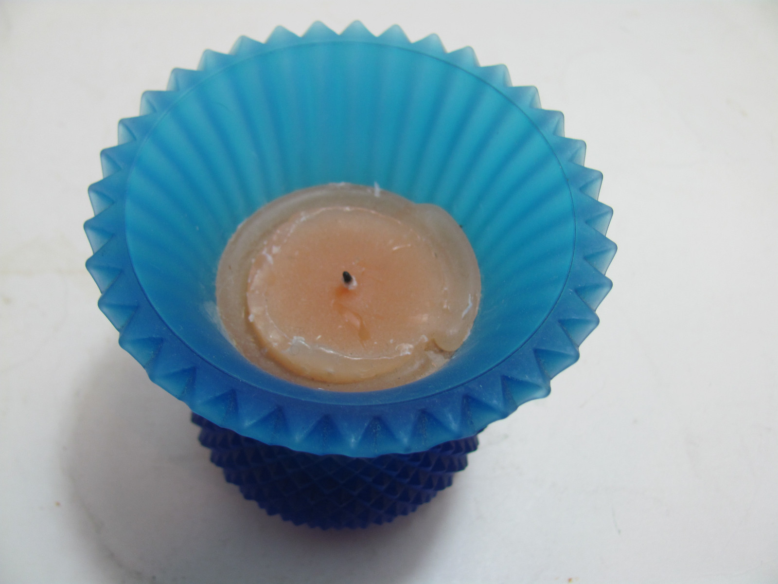 VINTAGE COBALT BLUE VOTIVE CANDLE HOLDER