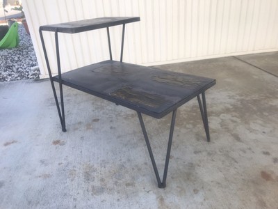 Green Weinberg Eames Atomic Era Vintage-Style FREE SHIPPING Modern Mosaic Tile Hairpin End Table Mid Century Modern