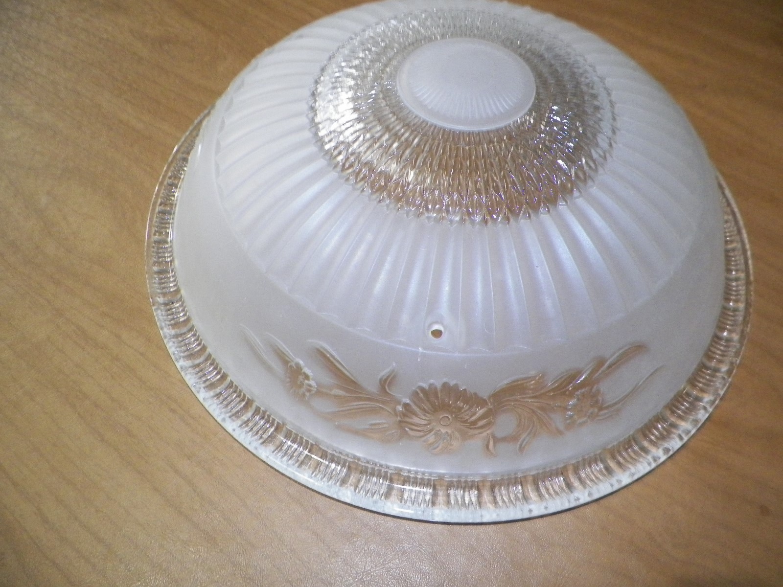 Vintage Large Frosted Ceiling Light Glass Shade 14