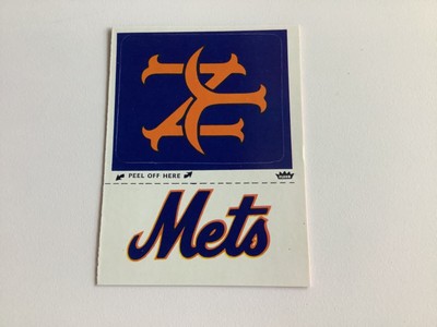   1979 FLEER NEW YORK METS TEAM PATCH LOGO STICKER CARD, VINTAGE EX/MT