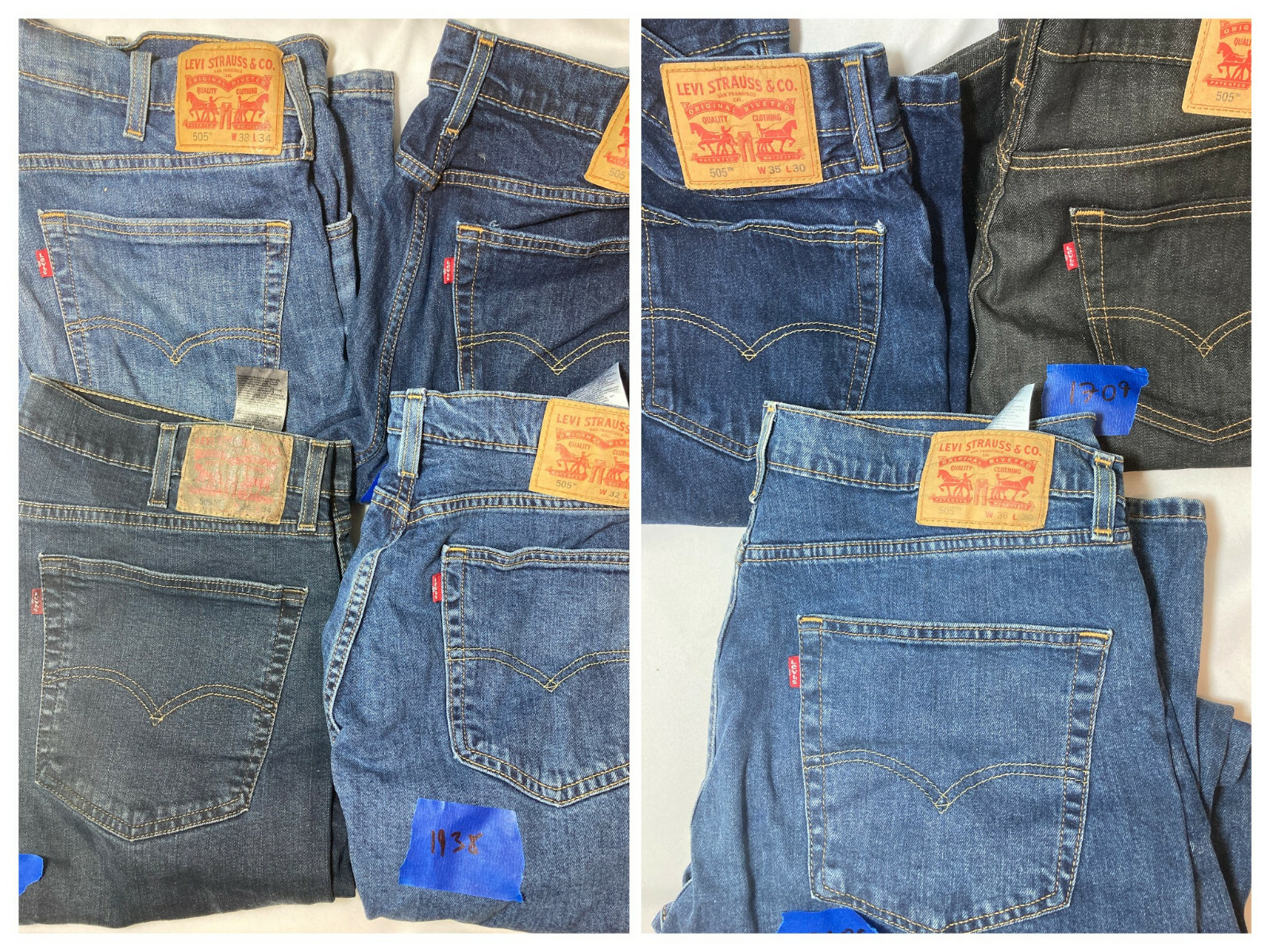 Men's Levi's 505 Regular Fit Straight Leg Jeans - Choose Men's Levi's 505 Regular Fit Straight Leg Jeans - Choose