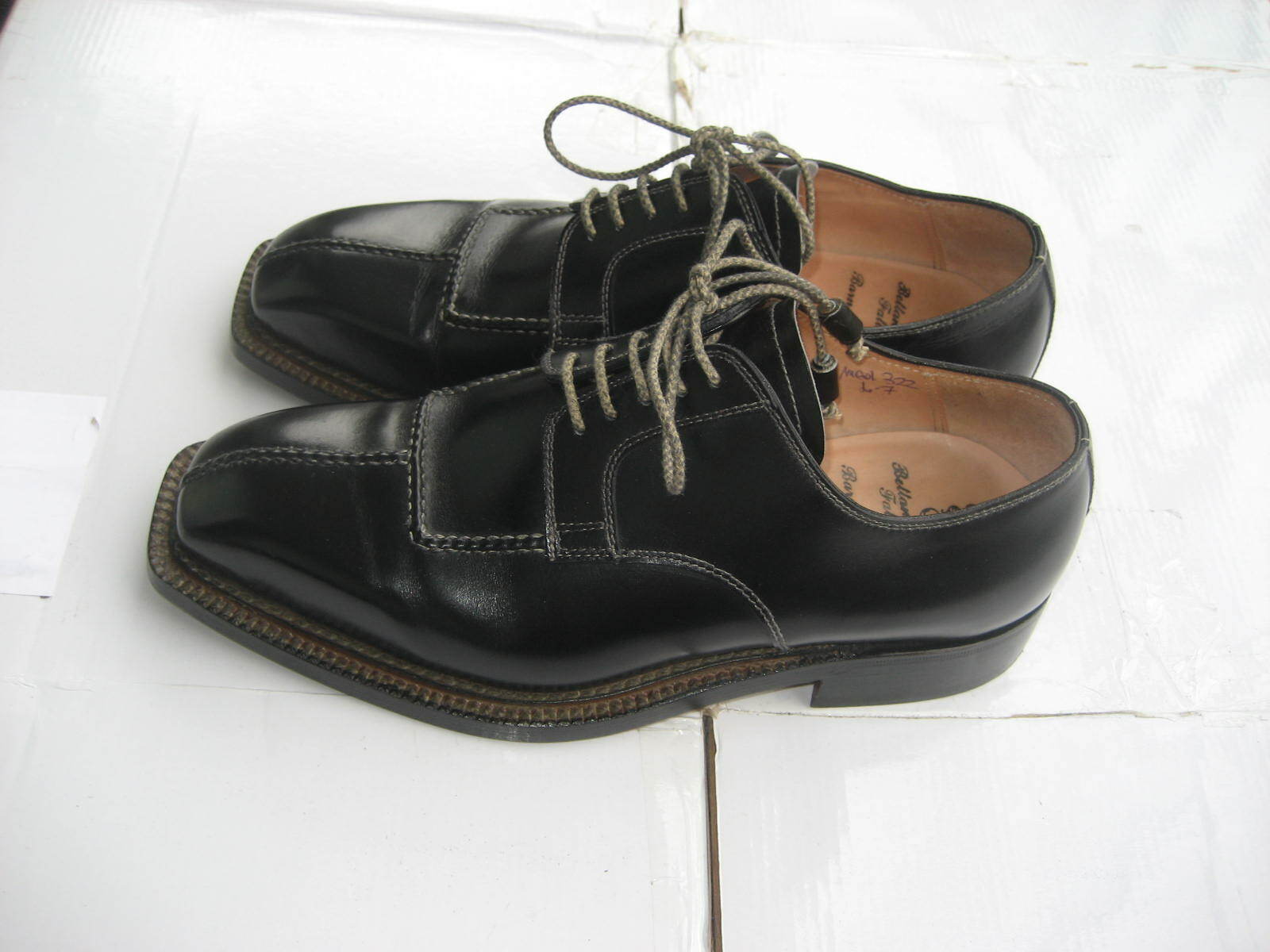 Bettanin & Venturi Mens Shoes, Black Leather, Size 7 (about Bettanin & Venturi Mens Shoes, Black Leather, Size 7 (about