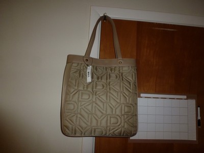 DKNY tote bag duffle shoulder bag beige nude color 