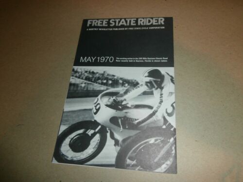  Vintage 1970 Free State Cycle Corp Baltimore MD Motorcycle Rider Newsletter