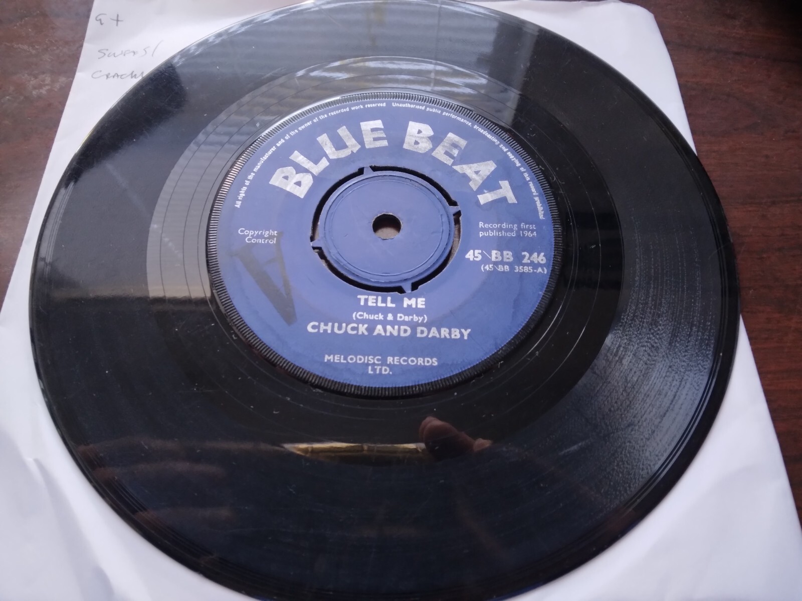 ジャマイカ7” Chuck & Dobby Tell Me Pretty Baby / Im Going Home none Duke Reids /00050 Chuck And Darby – Tell Me / I'm Going Home - 7