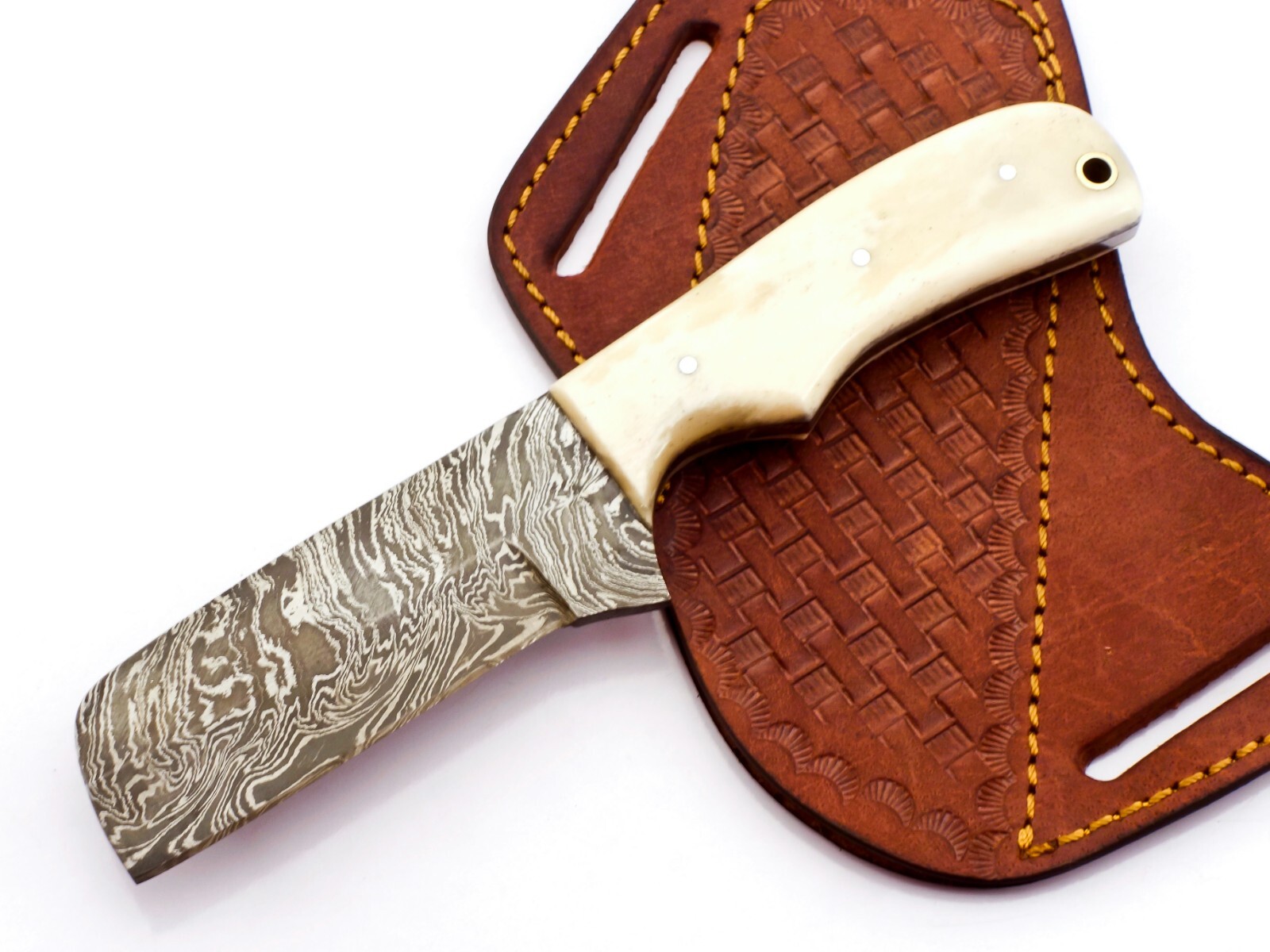 With Bone Handle And Pancake Sheath