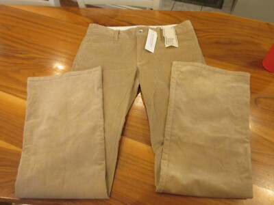 Womens Sz 29R Banana Republic Tan Corduroy Jeans Trouser Bootcut Flared Tall NWT