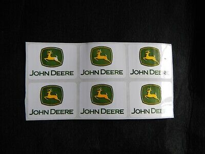 6 Pack JOHN DEERE Decal Stickers 2'' green yellow logo Fade resistant