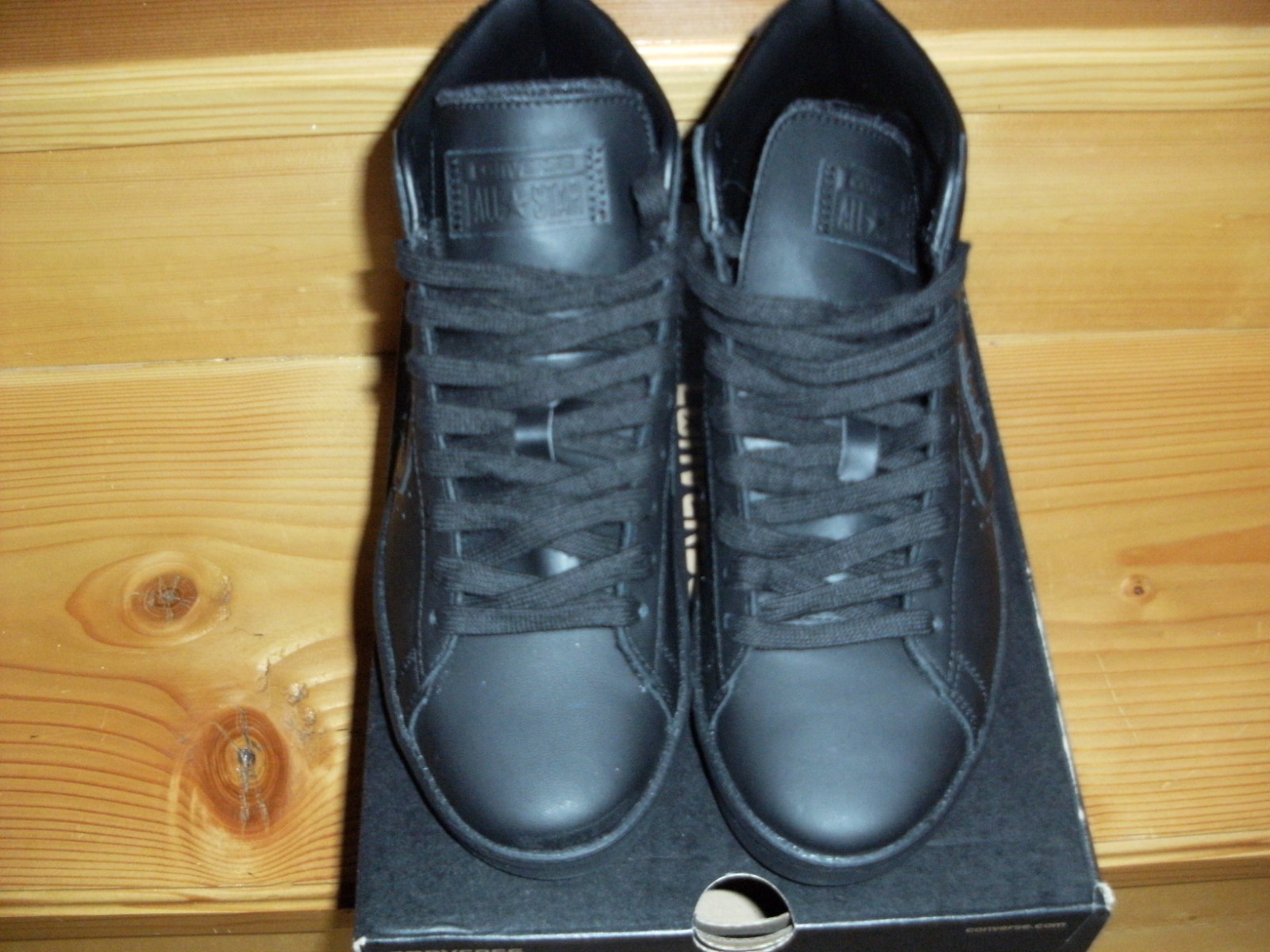 Converse All Star Player Black Leather Men 6 Women 7.5