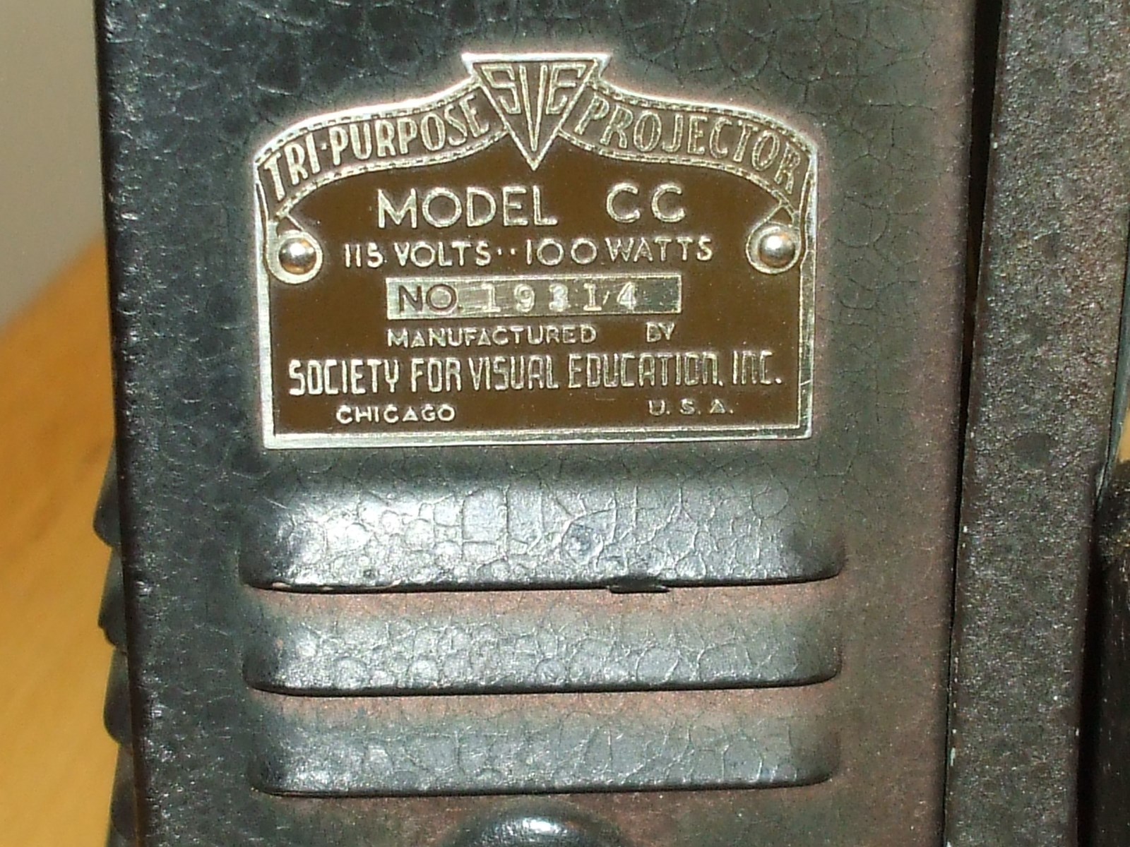 Vintage SVE Tri-Purpose PROJECTOR Model CC, Society for Visual Education (fr166)