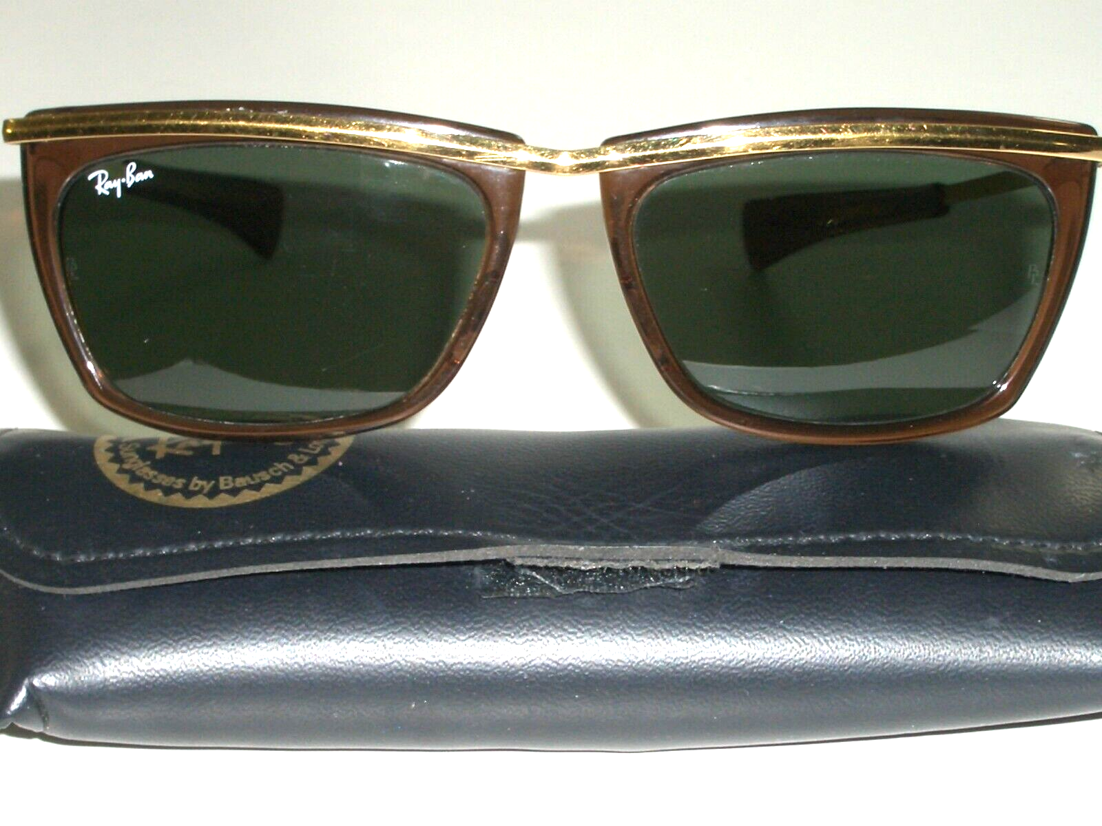 RayBan Vintage B&L製 OLYMPIAN 1DX 4 3/4 Vintage RAY-BAN B&L Olympian 4 3/4 Black Gold Sunglasses USA