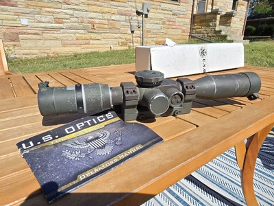 US Optics MR10 1.8-10× T, illuminated blue reticle, see Spec Sheet